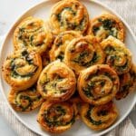Spinach and Cheese Puff Pastry Pinwheels Recipe