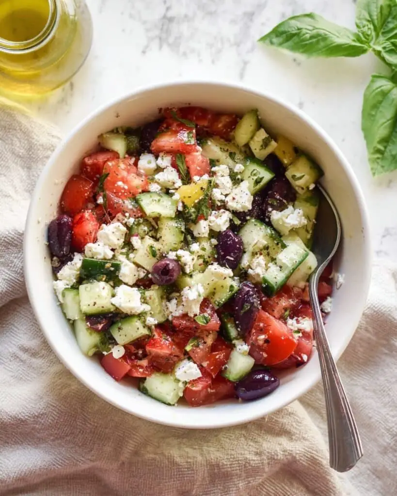 Easy Greek-Inspired Cottage Cheese Salad Recipe