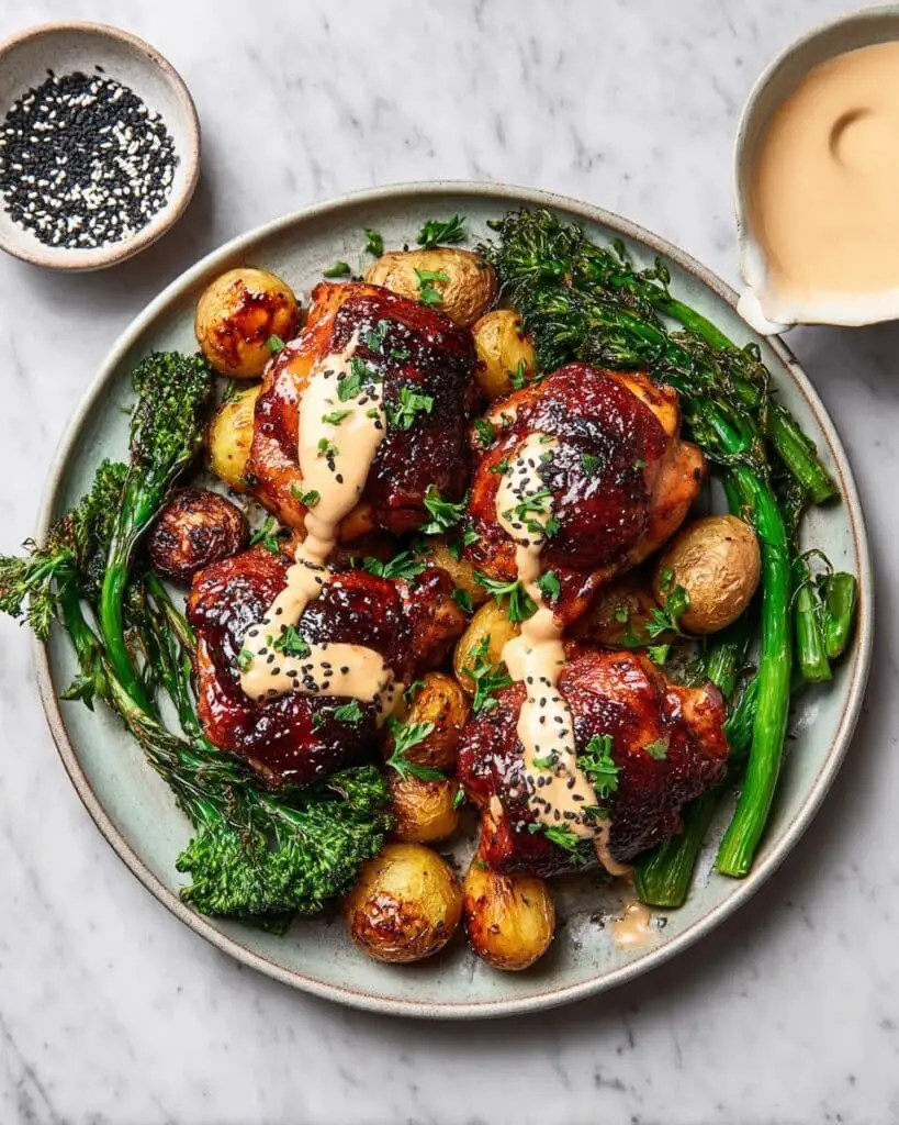 Honey Harissa Chicken Sheet Pan Recipe