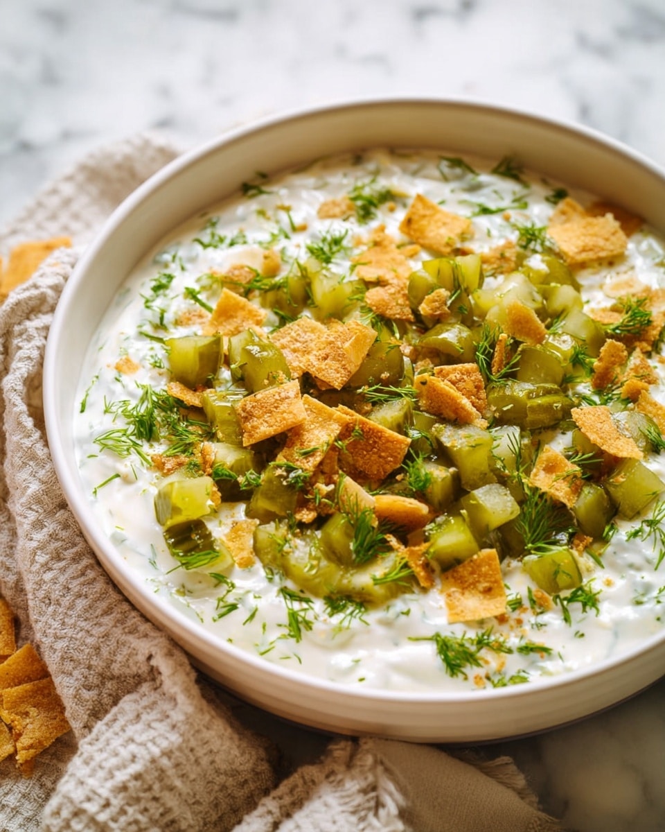 The Best Easy High Protein Dill Pickle Dip Recipe