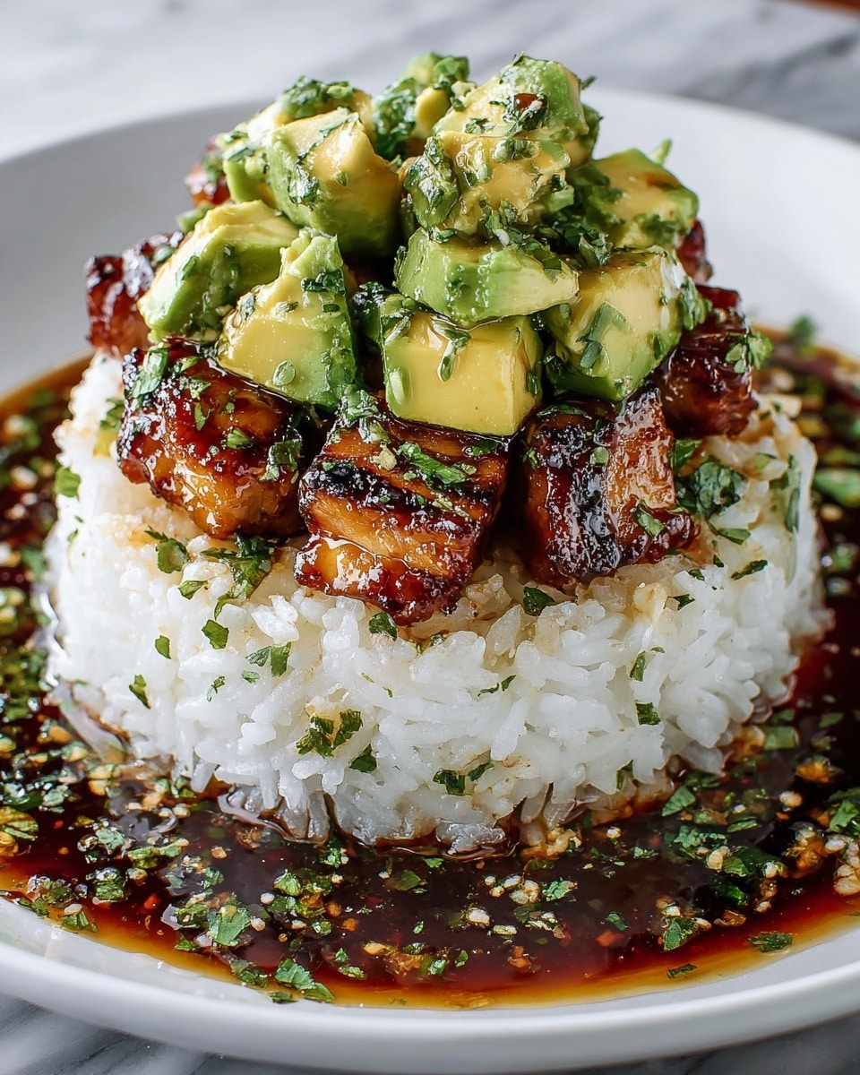 Honey Lime Chicken & Avocado Rice Stack Recipe