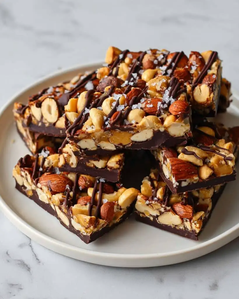Dark Chocolate and Sea Salt Nut Bars Recipe