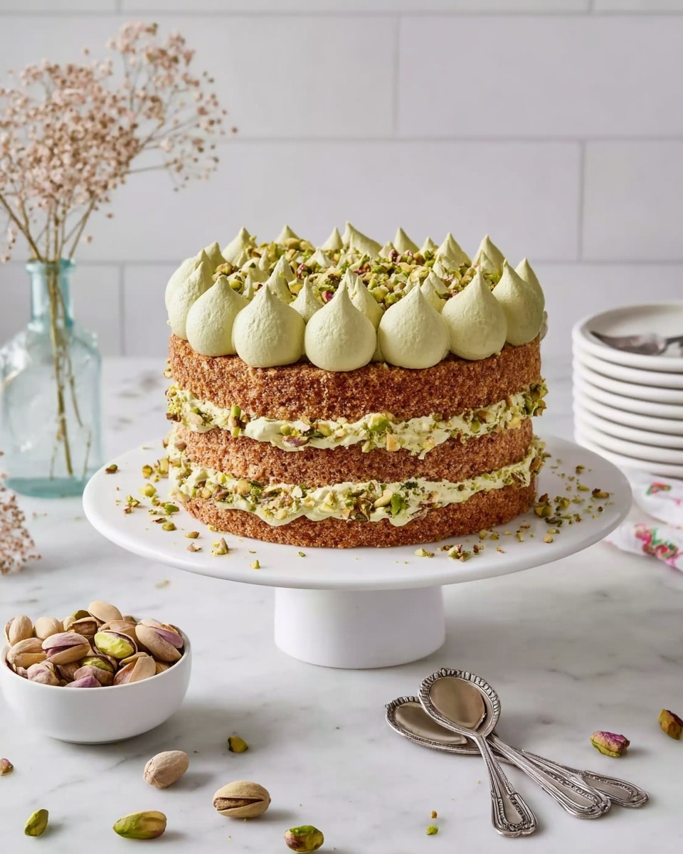 Pistachio Dacquoise with French Buttercream Recipe