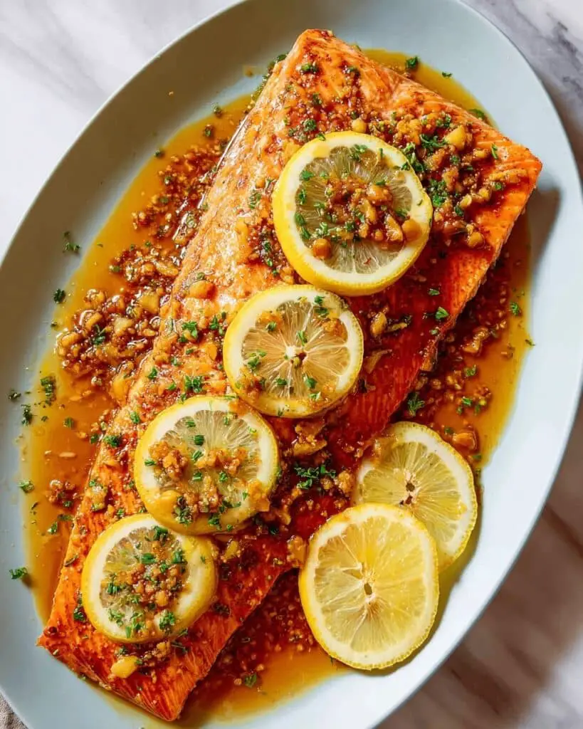 Baked Lemon Garlic Salmon Recipe