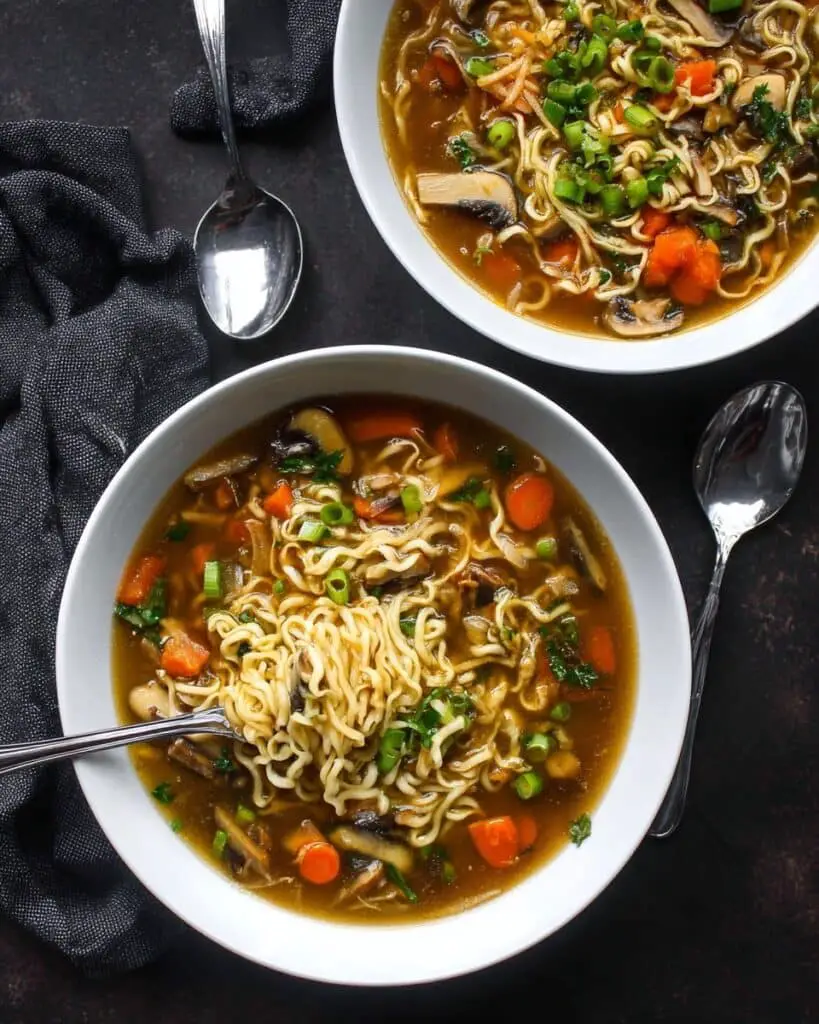 Vegan Hot and Sour Soup with Ramen Recipe