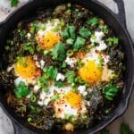 Green Shakshuka with Brussels Sprouts, Kale, and Spinach Recipe