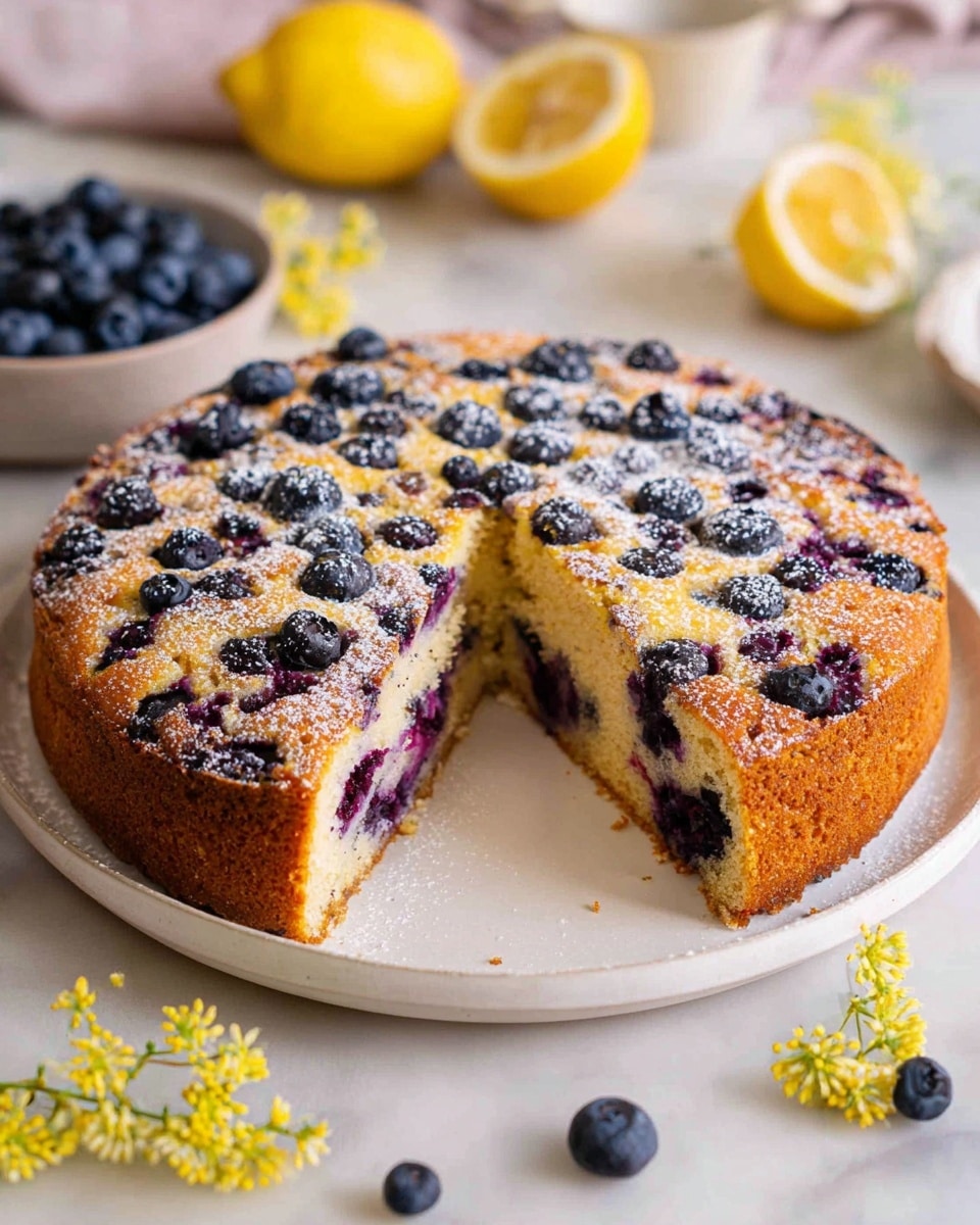 Vegan Lemon Blueberry Cake Recipe