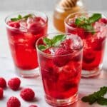 Refreshing Hibiscus Tea with Mint and Raspberries Recipe