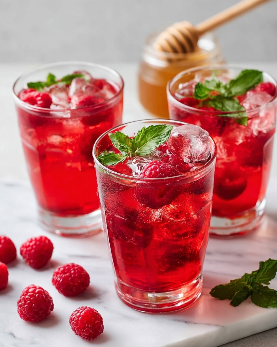 Refreshing Hibiscus Tea with Mint and Raspberries Recipe