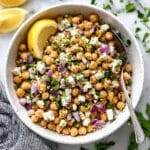 Lemony Chickpea Feta Salad Recipe