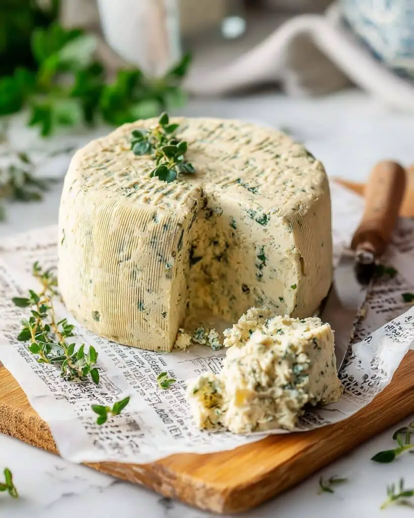 Vegan Garlic Herb Cream Cheese (Vegan Boursin) Recipe