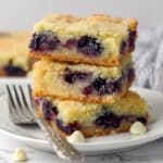Blueberry Blondies with White Chocolate Chips Recipe