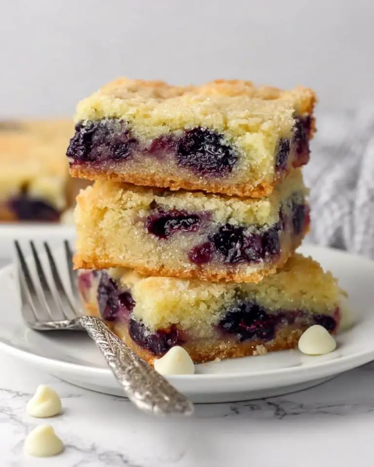 Blueberry Blondies with White Chocolate Chips Recipe