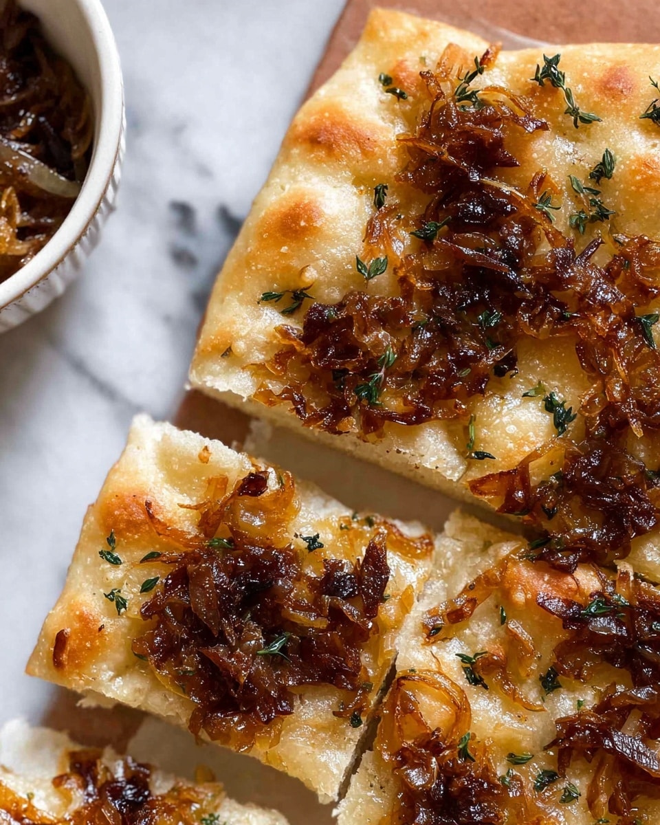Caramelized Onion and Thyme Focaccia Recipe