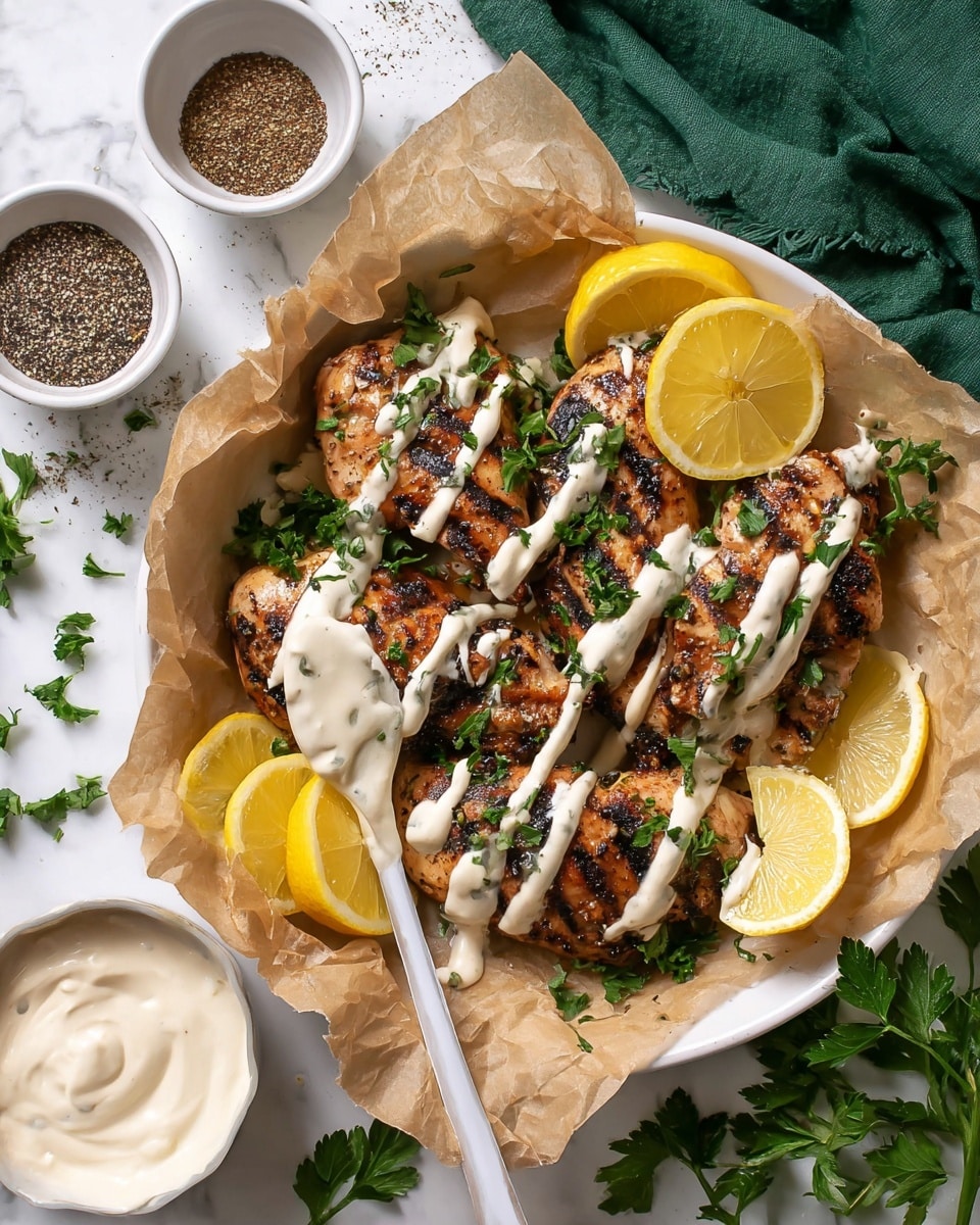 Za'atar Chicken with Lemon Tahini Sauce Recipe