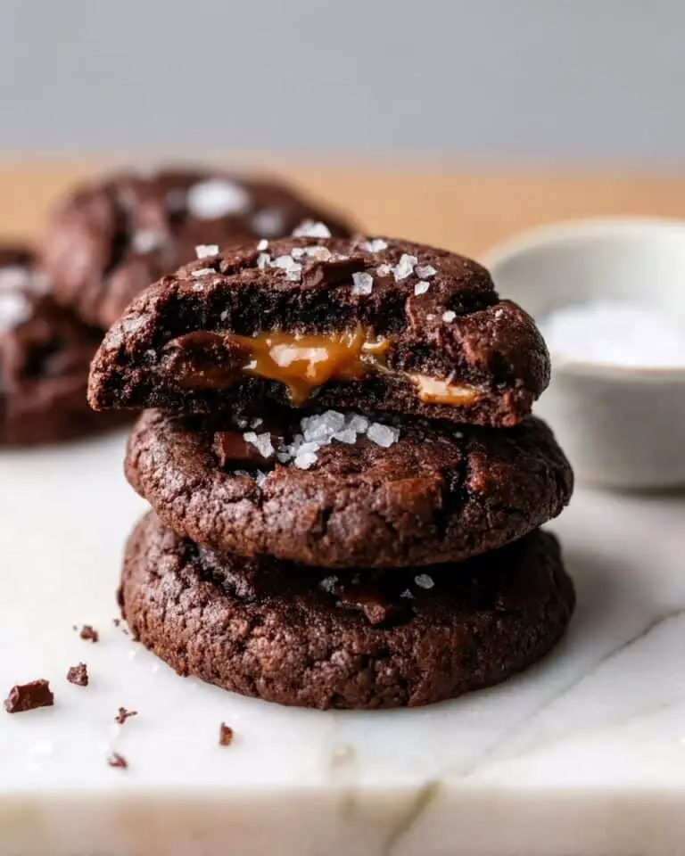 Salted Caramel Dark Chocolate Cookies Recipe