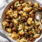 Garlic Mushrooms Cauliflower Skillet Recipe