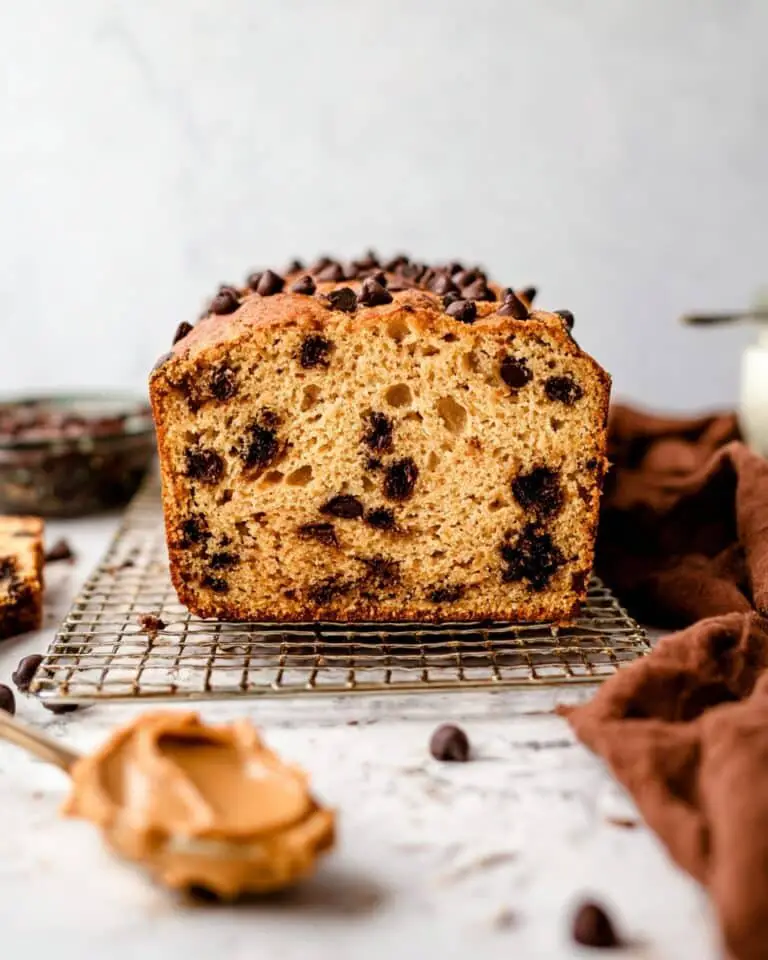 Peanut Butter Quick Bread with Chocolate Chips Recipe