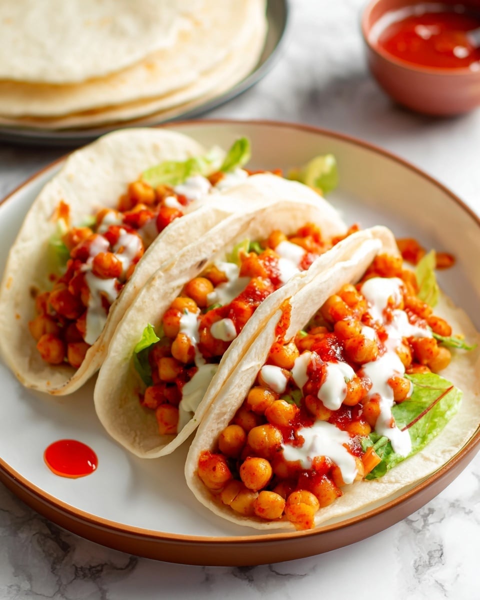 Buffalo Chickpea Tacos Recipe