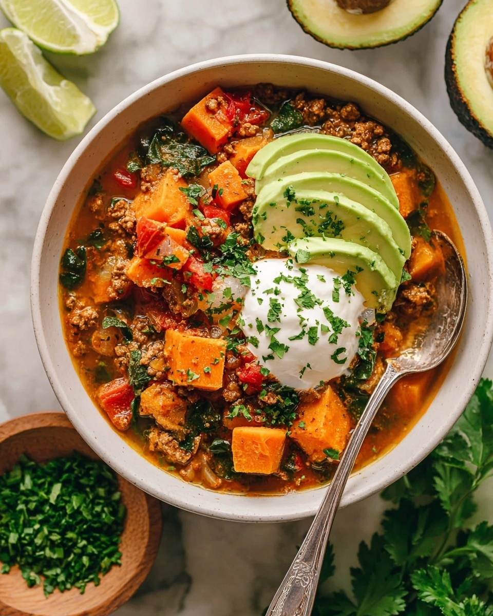 Veggie-Loaded Sweet Potato Turkey Chili (No Beans!) Recipe