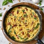 Hummus Pasta with Sun-Dried Tomatoes, Spinach, and Basil Recipe