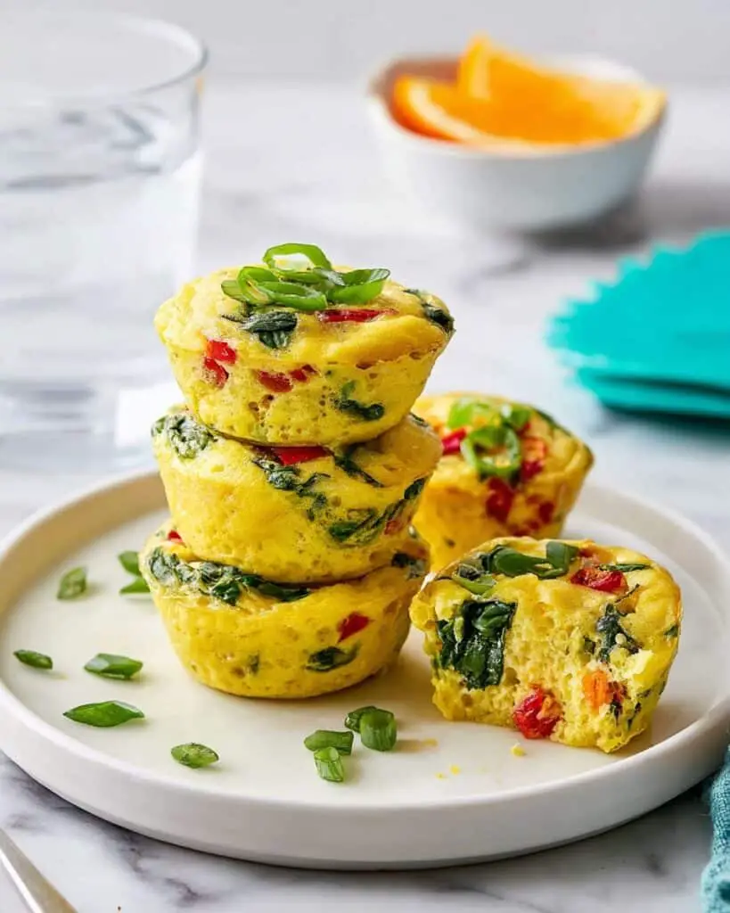 Spinach and Roasted Red Pepper Egg Bites Recipe