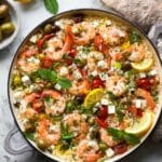One Pan Mediterranean Shrimp Orzo Recipe