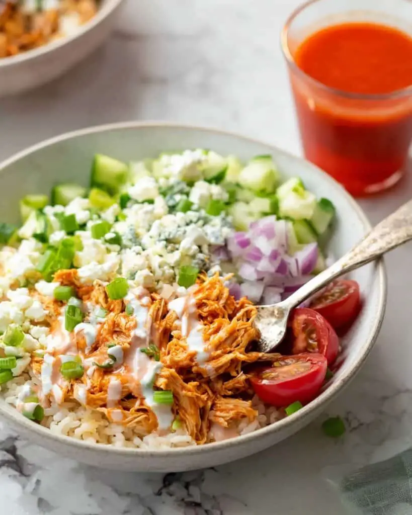 Buffalo Chicken Rice Bowls Recipe