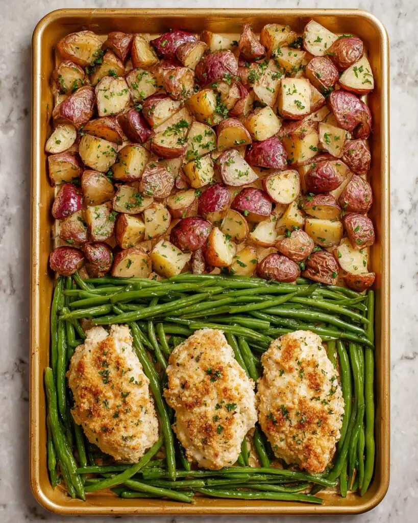 Parmesan Crusted Chicken Sheet Pan Dinner Recipe