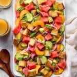 Watermelon Peach Panzanella Salad Recipe