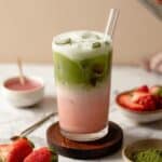 Homemade Strawberry Matcha Latte Recipe
