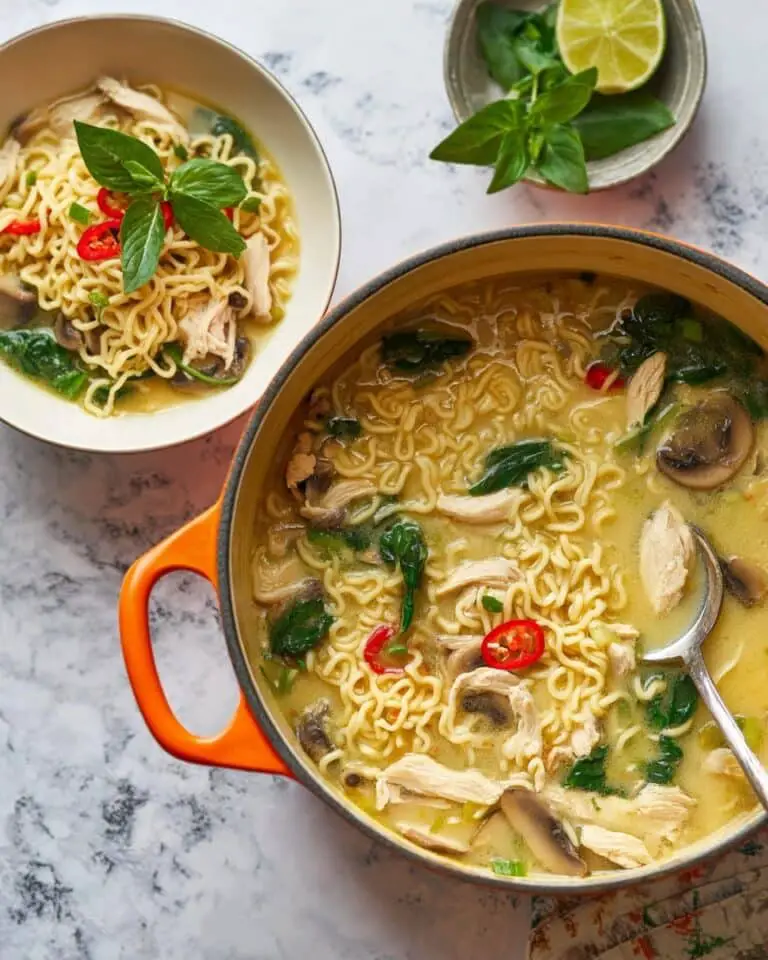 Thai Coconut Chicken Noodle Soup Recipe