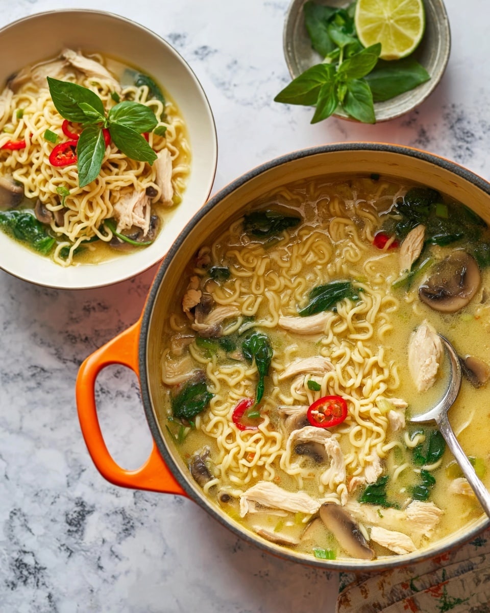 Thai Coconut Chicken Noodle Soup Recipe