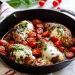 Balsamic Glazed One Pan Chicken with Tomatoes and Mozzarella Recipe