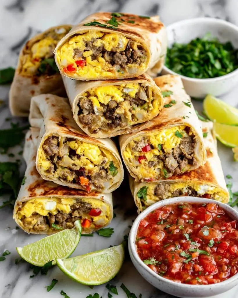 High Protein Breakfast Burritos Recipe