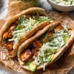 Sheet Pan Chicken Pitas with Herby Ranch Slaw Recipe