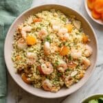 Pearl Couscous Salad with Shrimp, Apricots, and Basil Vinaigrette Recipe
