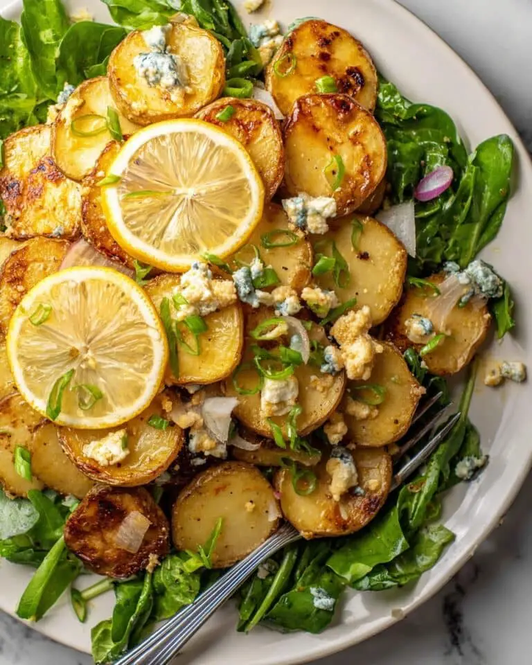 Grilled Potato Salad with Blue Cheese Vinaigrette Recipe