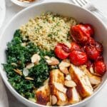 Chicken and Quinoa Kale Bowl with Cherry Tomatoes and Toasted Almonds Recipe