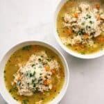 Chicken Broth Bowl with Rice, Spinach, and Herbs Recipe