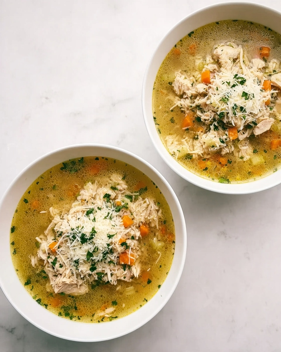 Chicken Broth Bowl with Rice, Spinach, and Herbs Recipe