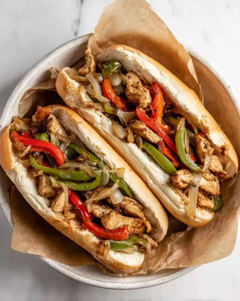 Chicken Philly Sandwich in a Sausage Roll Recipe