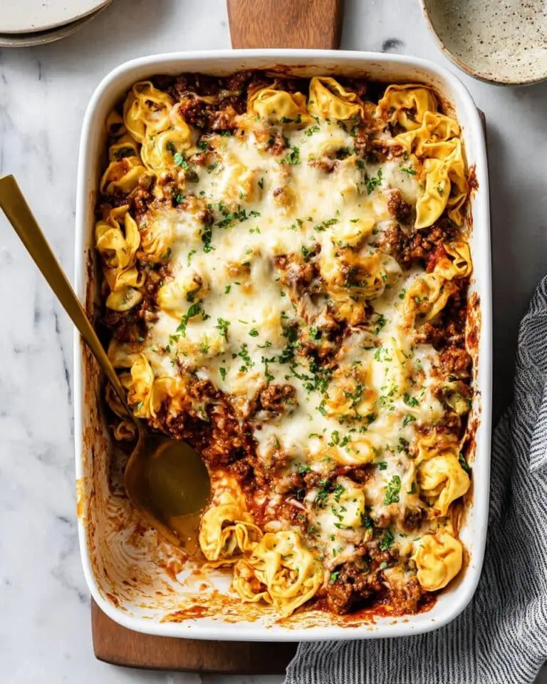 Baked Tortellini with Ground Beef Recipe