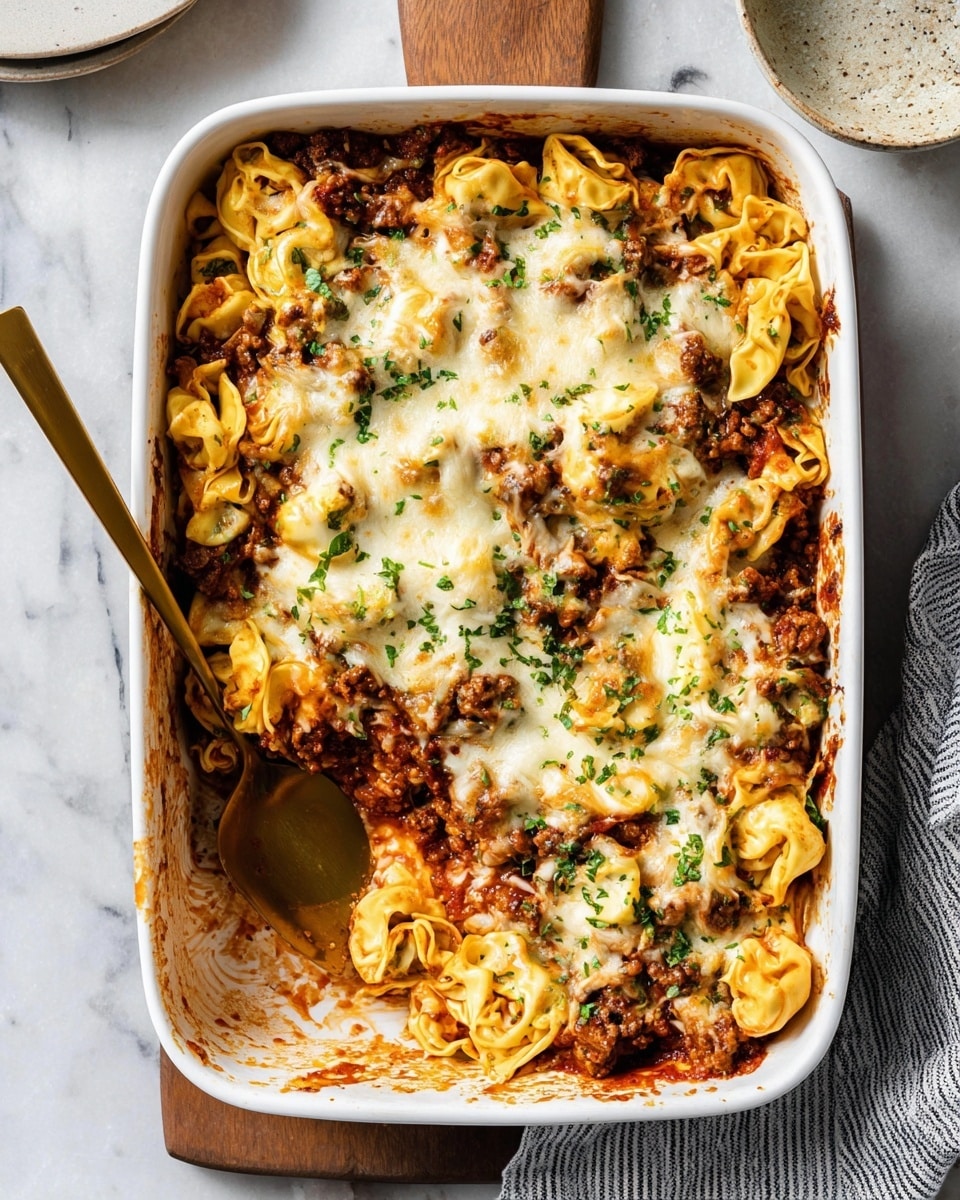 Baked Tortellini with Ground Beef Recipe