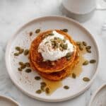 Pumpkin Cottage Cheese Pancakes (High Protein) Recipe