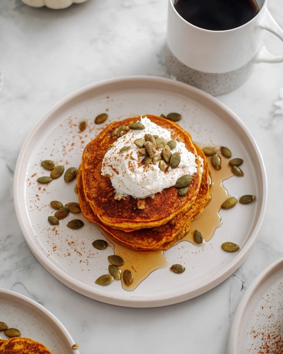 Pumpkin Cottage Cheese Pancakes (High Protein) Recipe