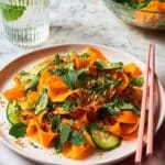 Asian Carrot Cucumber Ribbon Salad Recipe