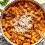 Creamy Ground Beef Rigatoni Pasta Recipe