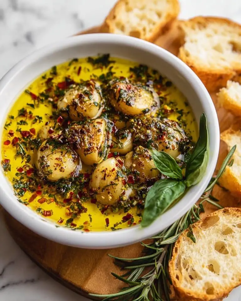 Herby Roasted Garlic Olive Oil Dip Recipe