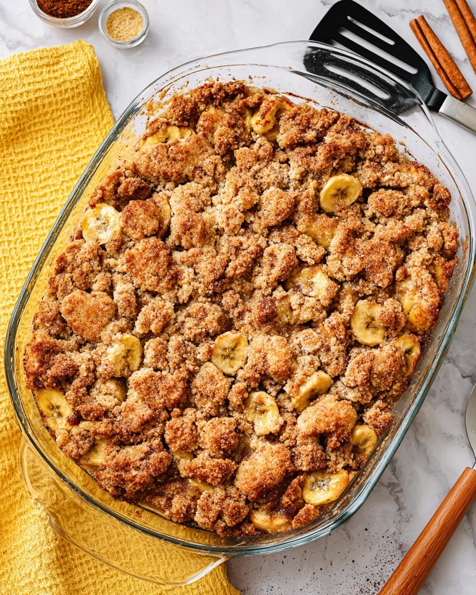 Banana French Toast Casserole with Streusel Topping Recipe